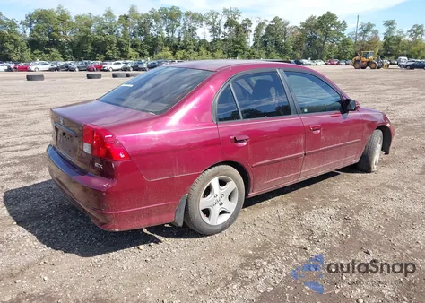 2004 Honda Civic Ex from USA, damaged, VIN 2HGES26744H508541